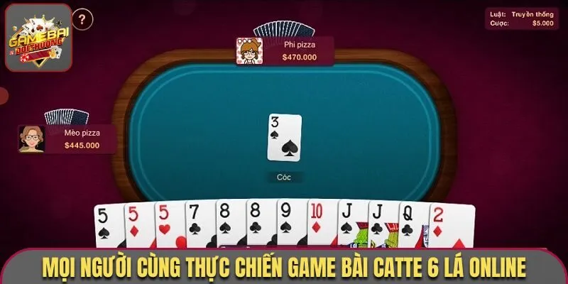 Game bài catte 6 lá online