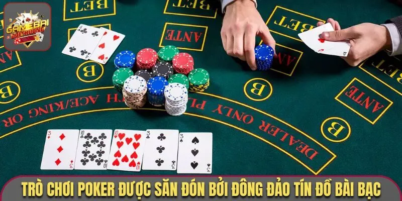 Trò chơi Poker được săn đón bởi đông đảo tín đồ bài bạc